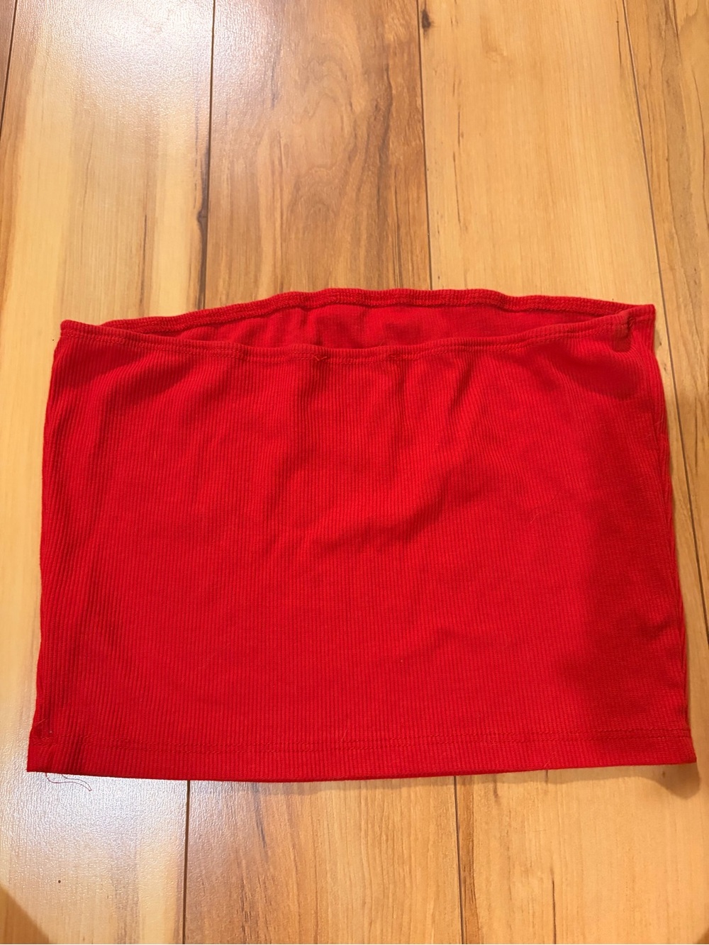 SHEIN Red Ribbed Tube Top - Picture 2 of 3